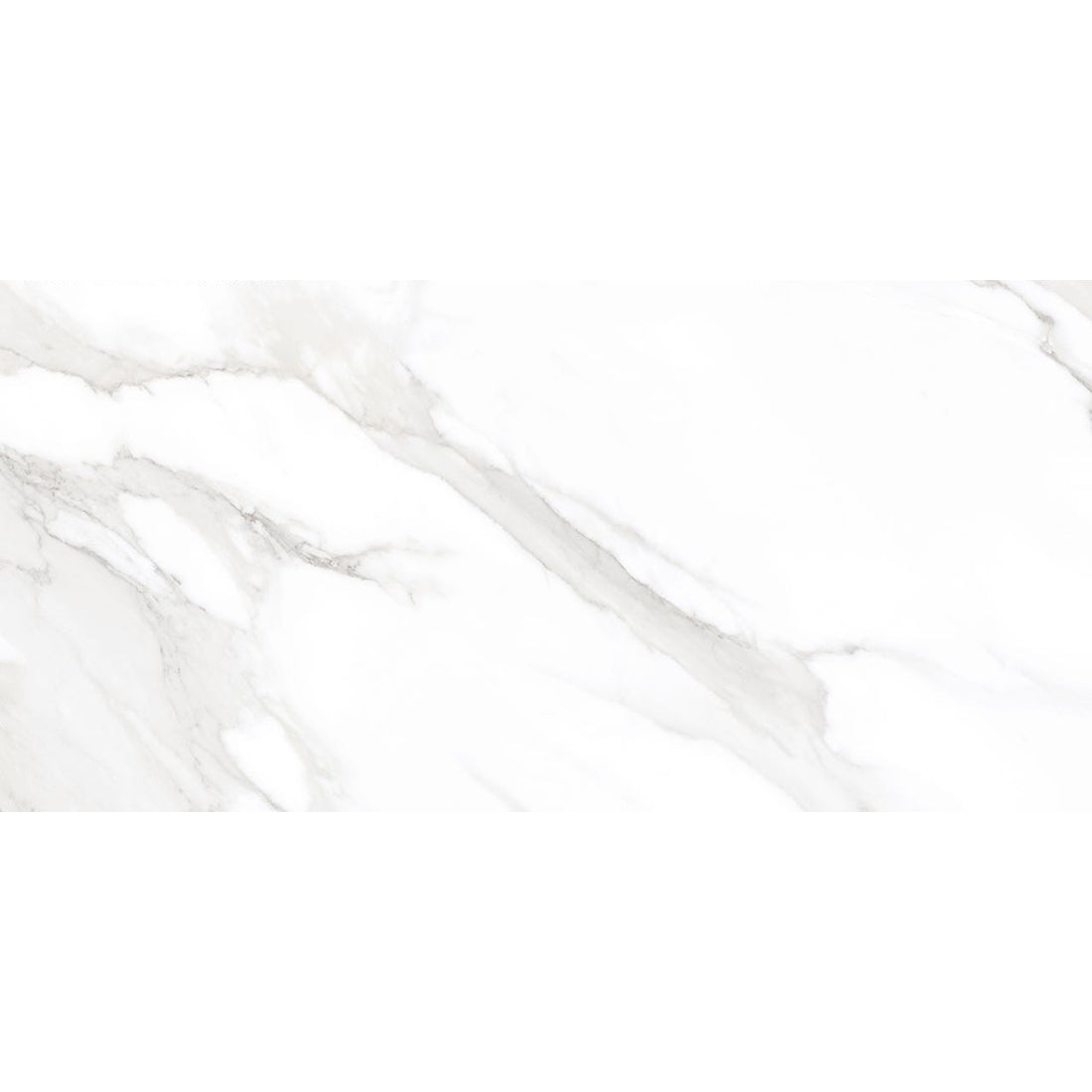 Statuario Mercury Grey Marble Effect Polished 30x60cm Porcelain Wall & Floor Tile