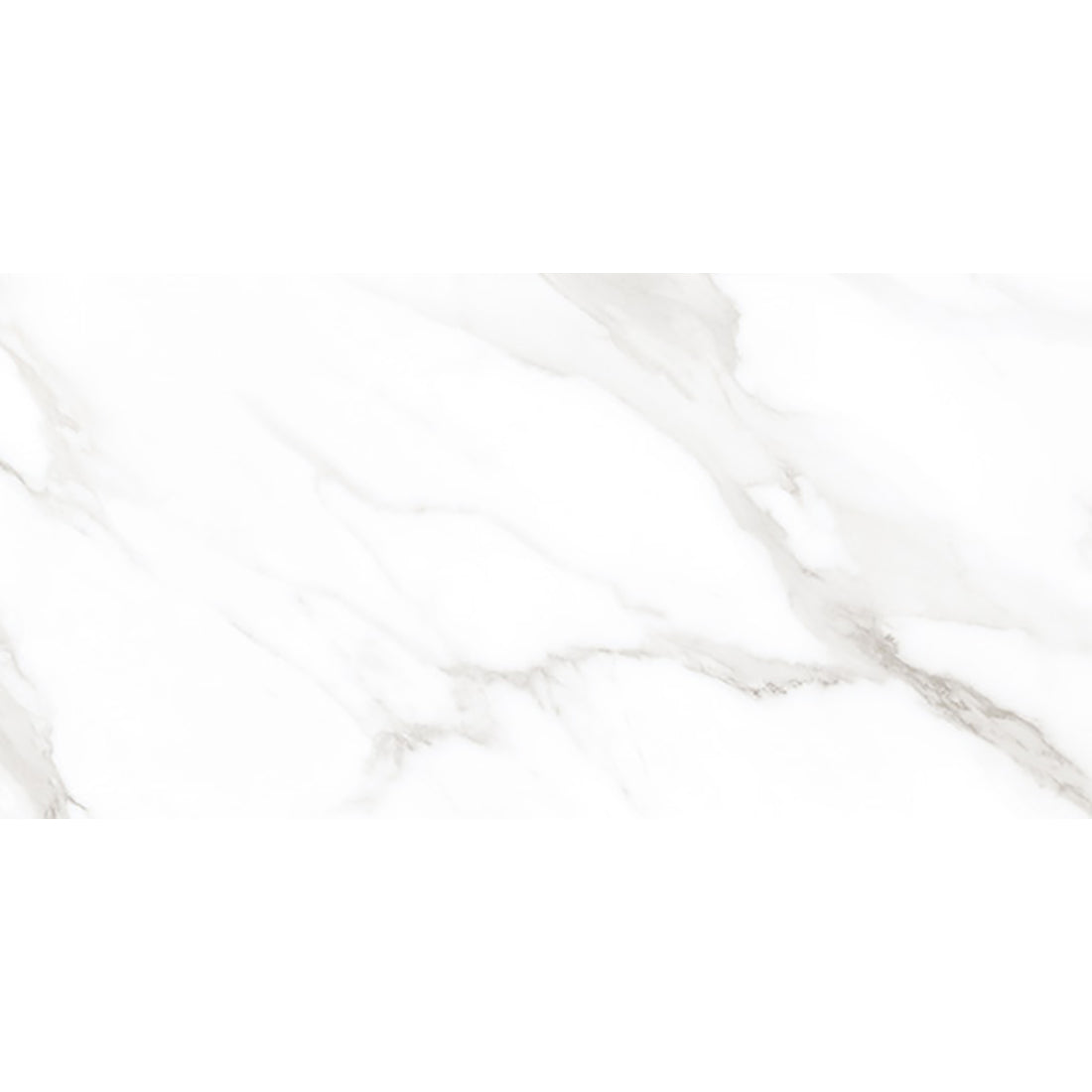 Statuario Mercury Grey Marble Effect Polished 60x120cm Porcelain Wall & Floor Tile