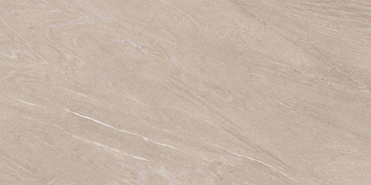 Strata Beige Stone Effect Matt Full Body Porcelain 60x120cm Wall & Floor Tile - TILES Paradise