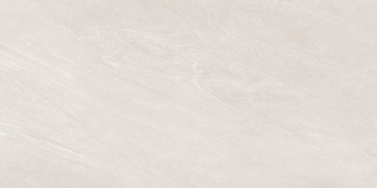Strata White Stone Effect Matt Full Body Porcelain 60x120cm Wall & Floor Tile - TILES Paradise