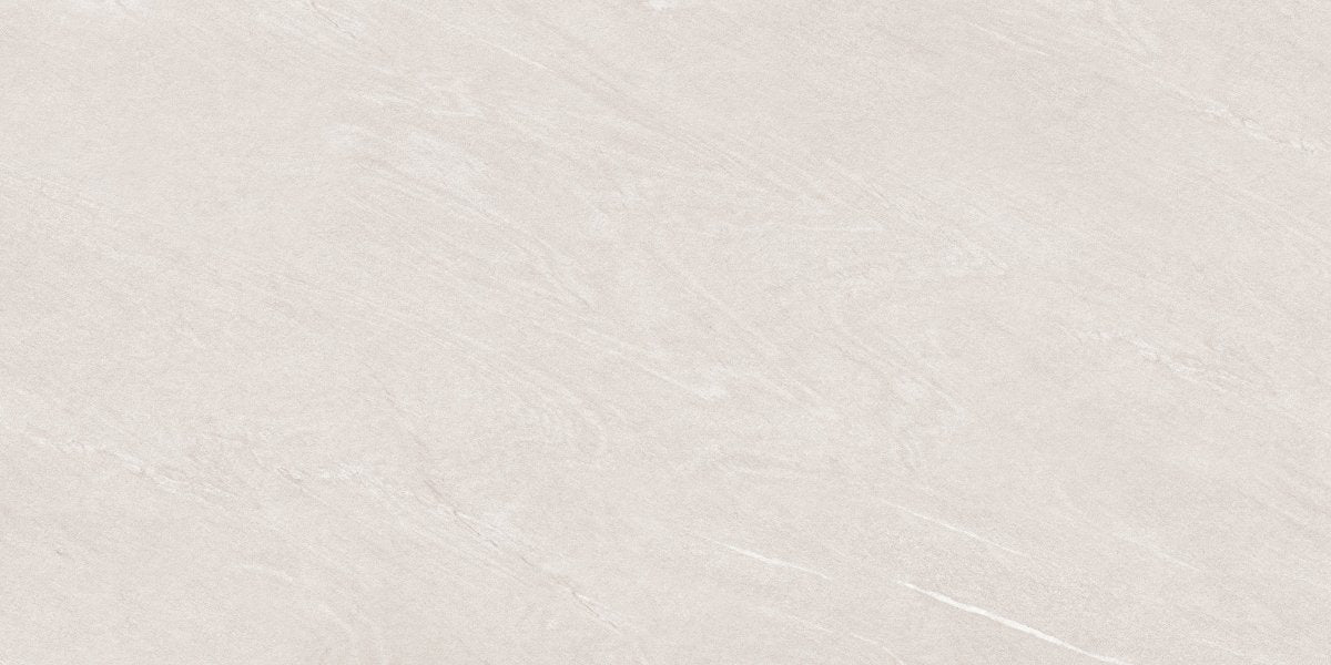Strata White Stone Effect Matt Full Body Porcelain 60x120cm Wall & Floor Tile - TILES Paradise