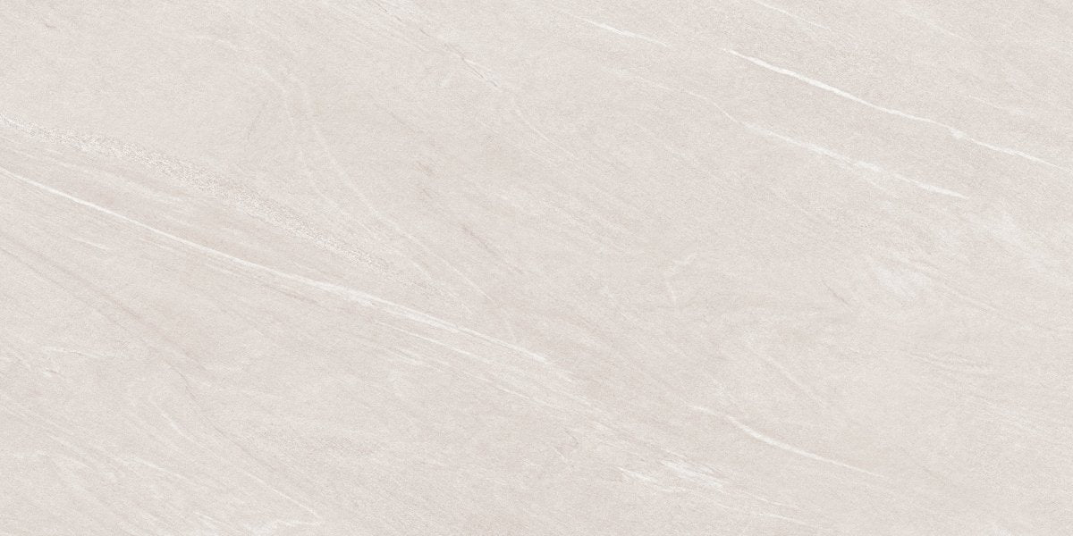 Strata White Stone Effect Matt Full Body Porcelain 60x120cm Wall & Floor Tile - TILES Paradise
