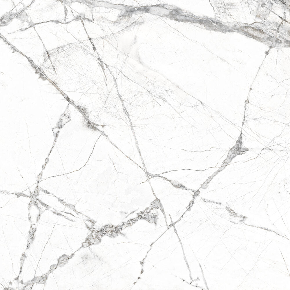 Super White Polished Porcelain 60x60cm Wall & Floor Tile - TILES Paradise