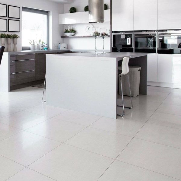 Super White Polished Porcelain 80x80cm Wall & Floor Tile - TILES Paradise