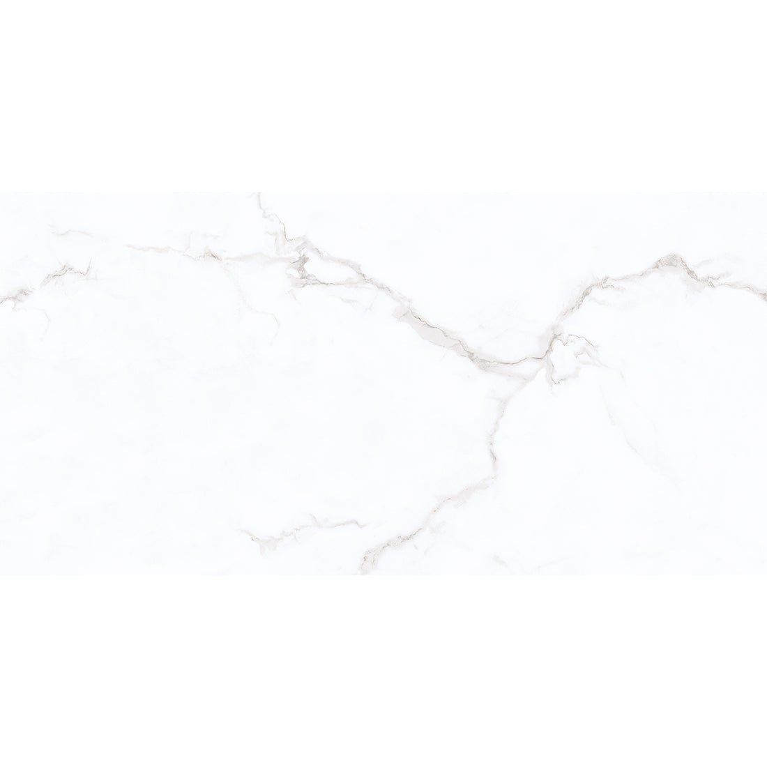 Trevi New White Marble Effect Gloss Ceramic Wall Tile 30x60cm - TILES Paradise