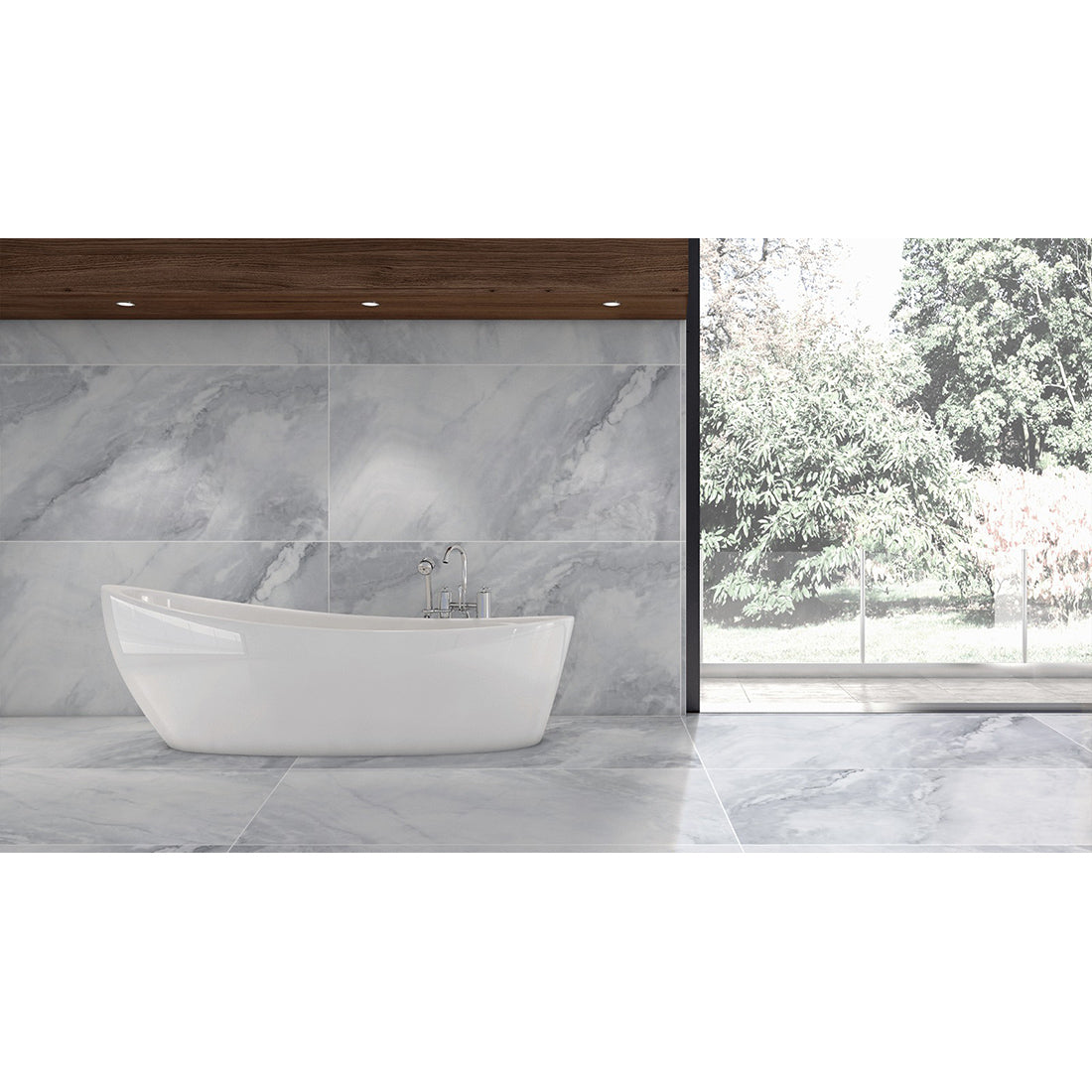 Dazzle Silver Sugar Effect Porcelain 60x120cm Wall & Floor Tile