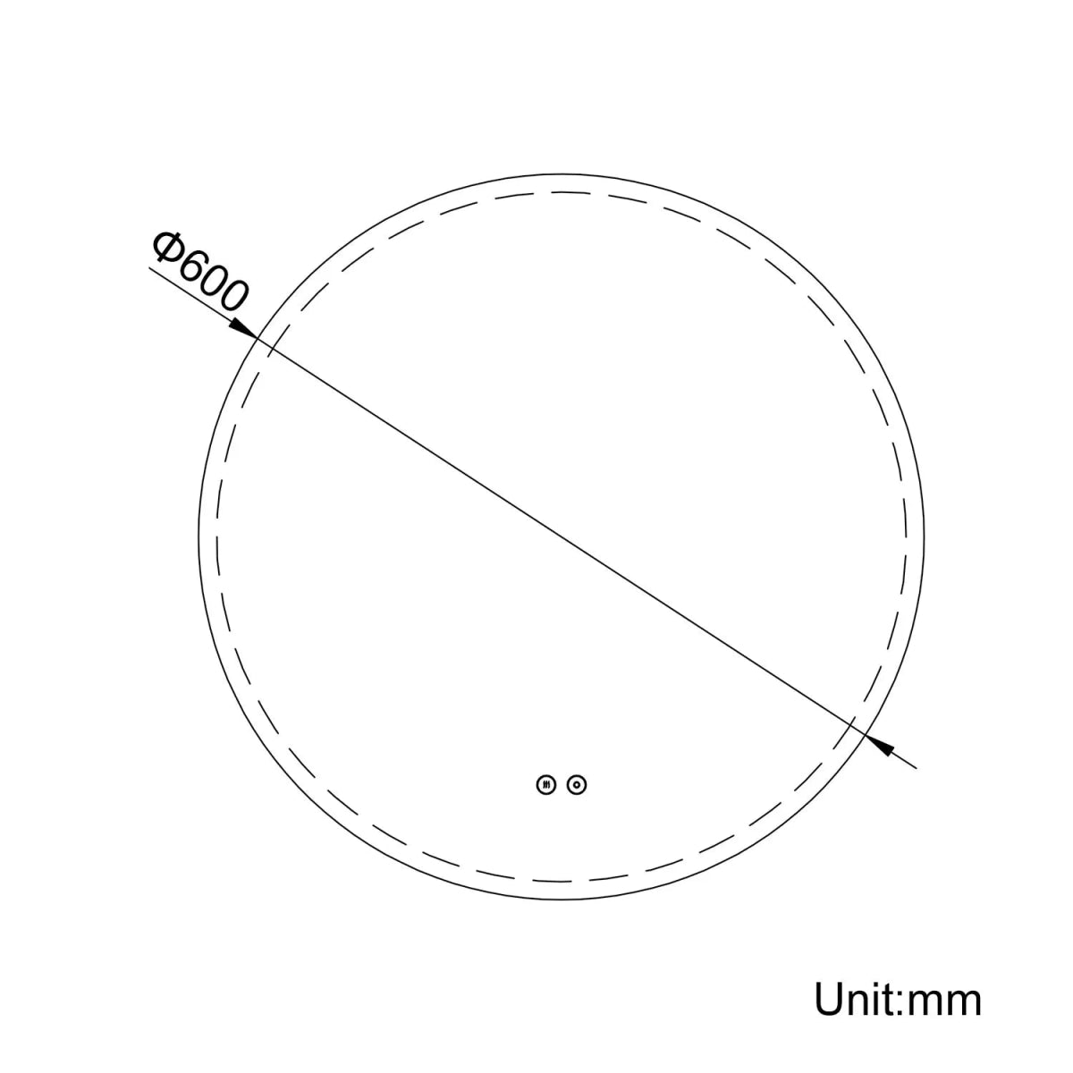 Velora GlowLite 600x600mm LED Mirror – Tri - Colour Dimmable Light, Touch Sensor, Demister, Mains Powered, No Shaver Socket - TILES Paradise