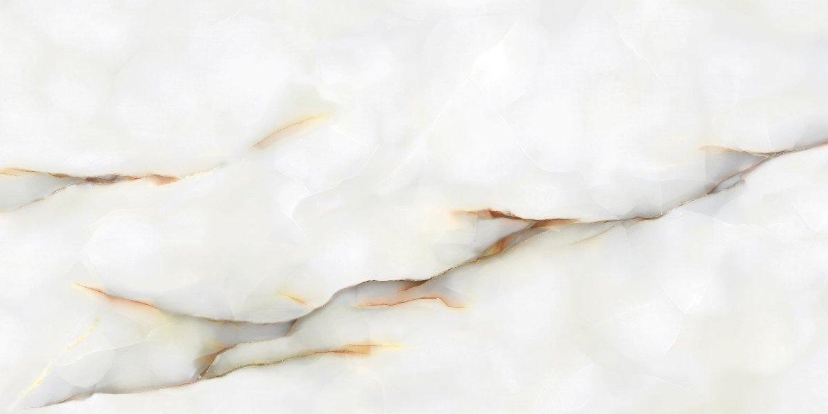 Venetia Onyx white Polished Porcelain 60x120cm Wall & Floor Tile - TILES Paradise