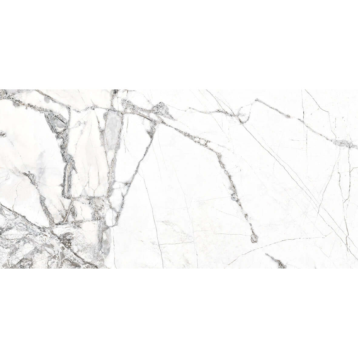Alexandrite Carrara White Marble Effect Polished Porcelain 30x60cm Kitchen Bathroom Wall and Floor Tile