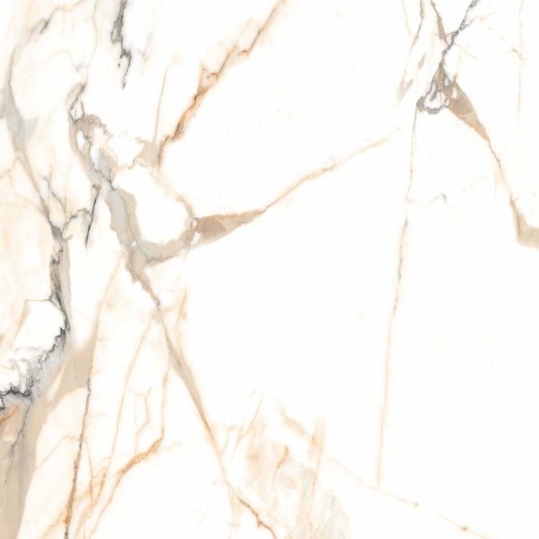California Brown 60x60cm Marble Effect Polished Porcelain Wall and Floor Tile - TILES Paradise