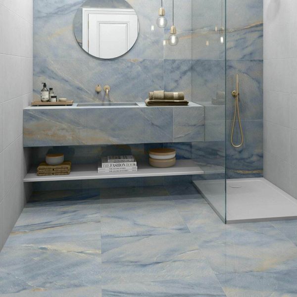 Signature Bahia Blue Polished 60x120cm Walls and Floor Tiles - TILES Paradise