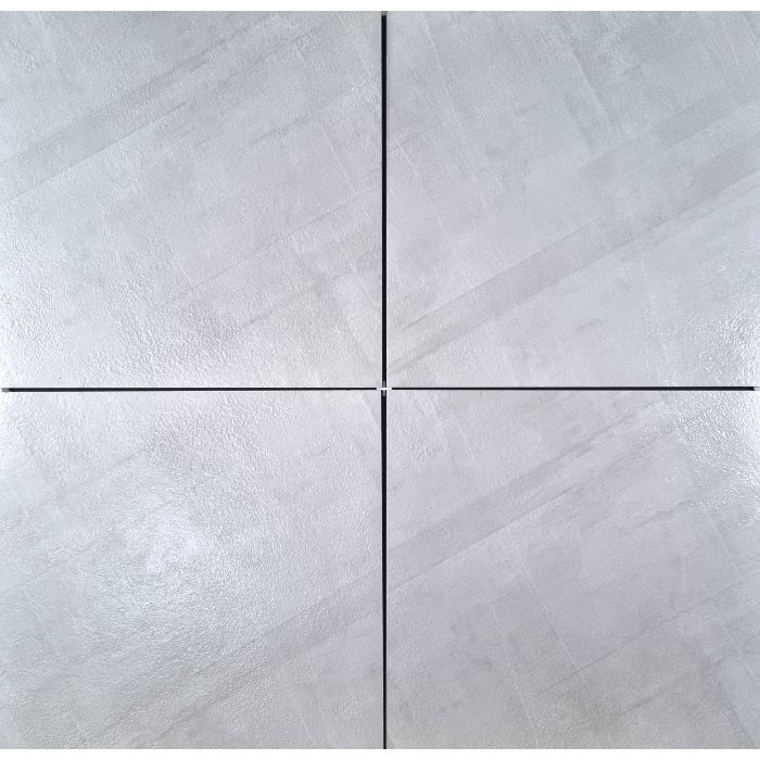 Tanvi White Matt Textured Porcelain 60X60cm Kitchen Bathroom Fireplace Wall Floor Tiles - TILES Paradise