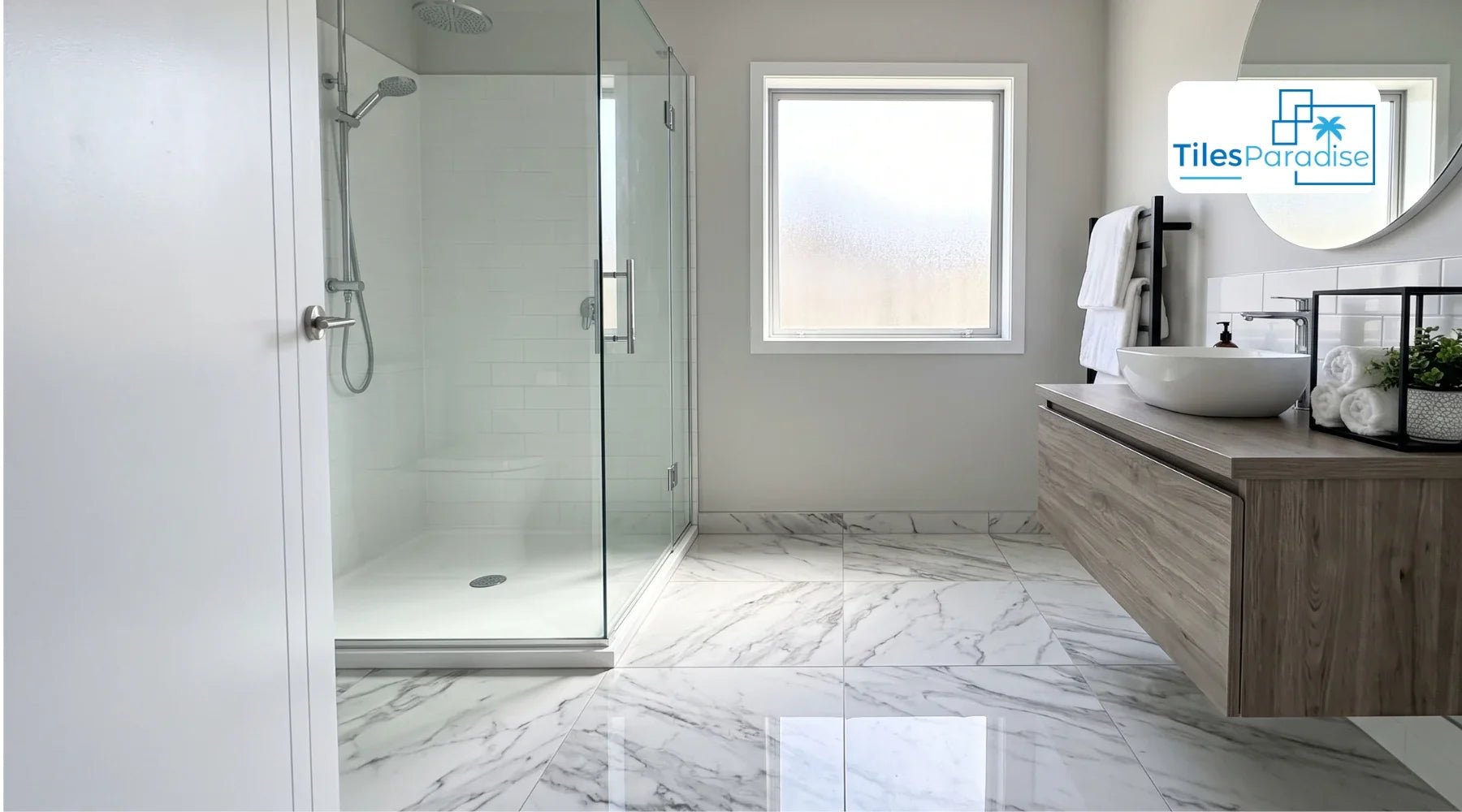 Marble Bathroom Tiles UK: Slip Rating, Finish, Size &amp; Sealing Guide - TILES Paradise