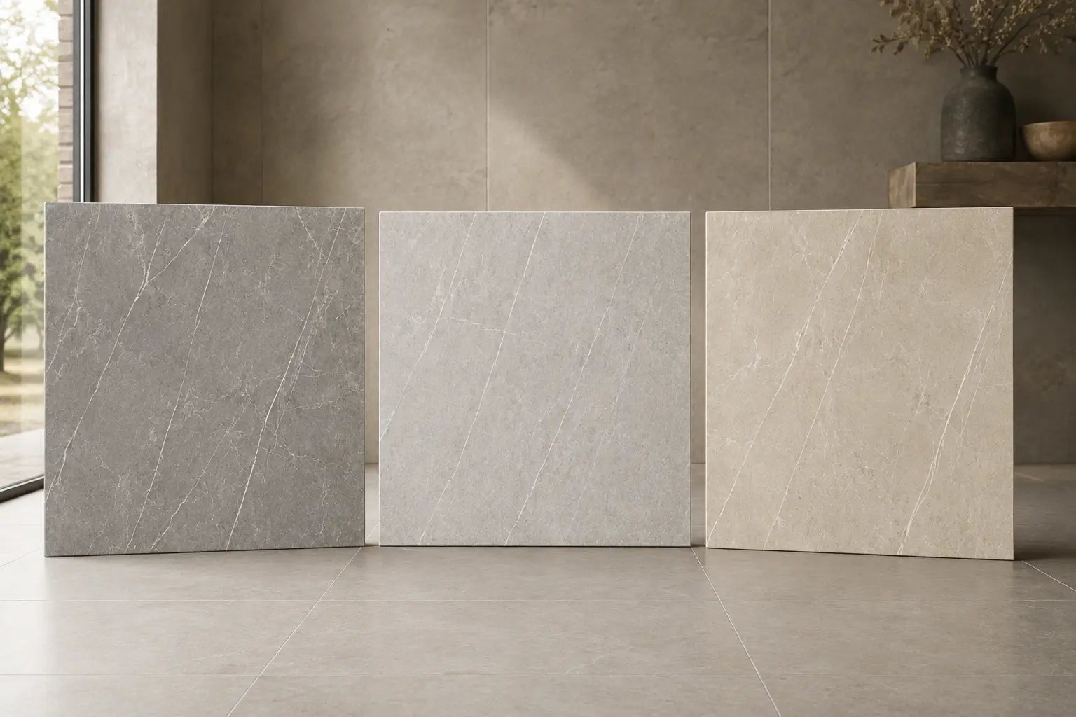 Montagna Stone Effect Tiles: Jet, Steel & Tortilla Buying Guide - TILES Paradise