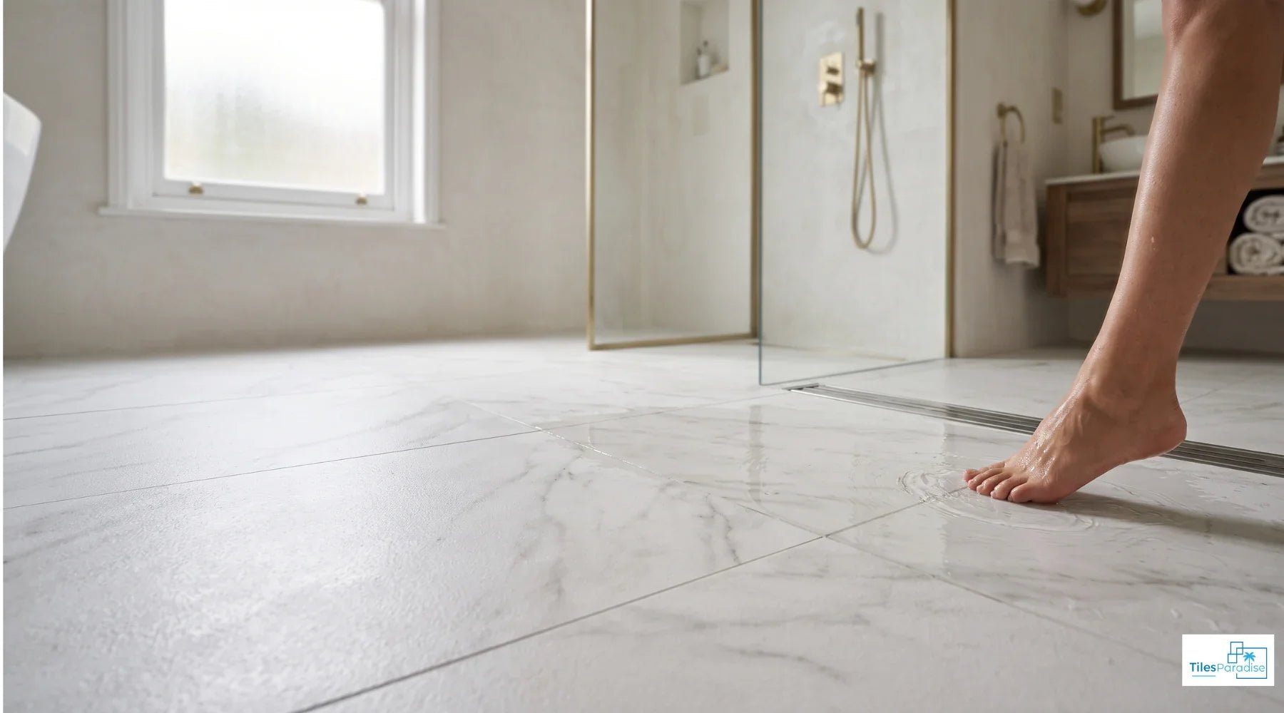 Non-Slip Marble Bathroom Floor Tiles: The UK Slip Rating &amp; Specification Guide - TILES Paradise