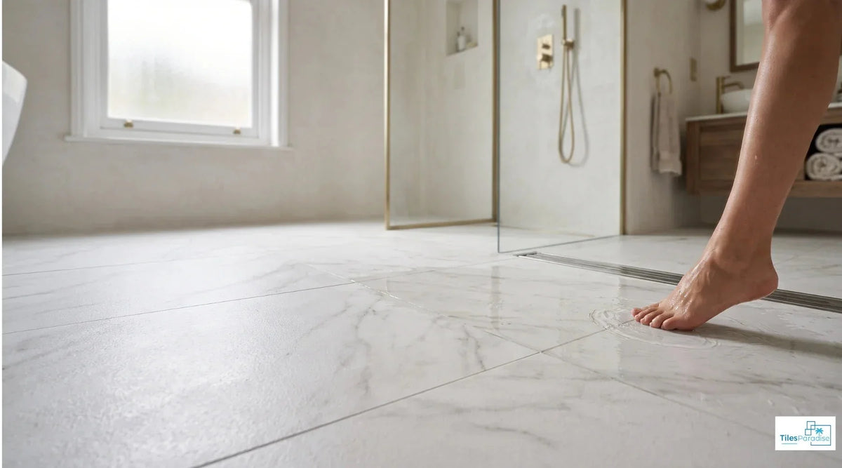 Non-Slip Marble Bathroom Floor Tiles: The UK Slip Rating &amp; Specification Guide - TILES Paradise