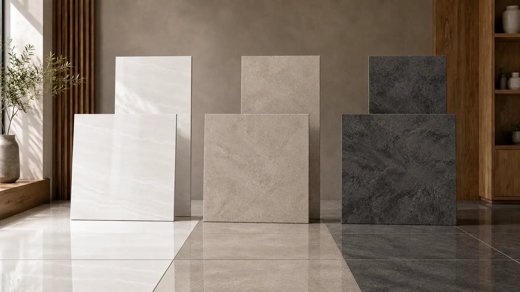 Oceanic Stone Effect Polished Porcelain Tiles: Colours, Sizes, Uses &amp; Buying Guide - TILES Paradise