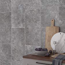 Modern grey tiles for kitchen wall design, durable porcelain finish with stylish and elegant textured look