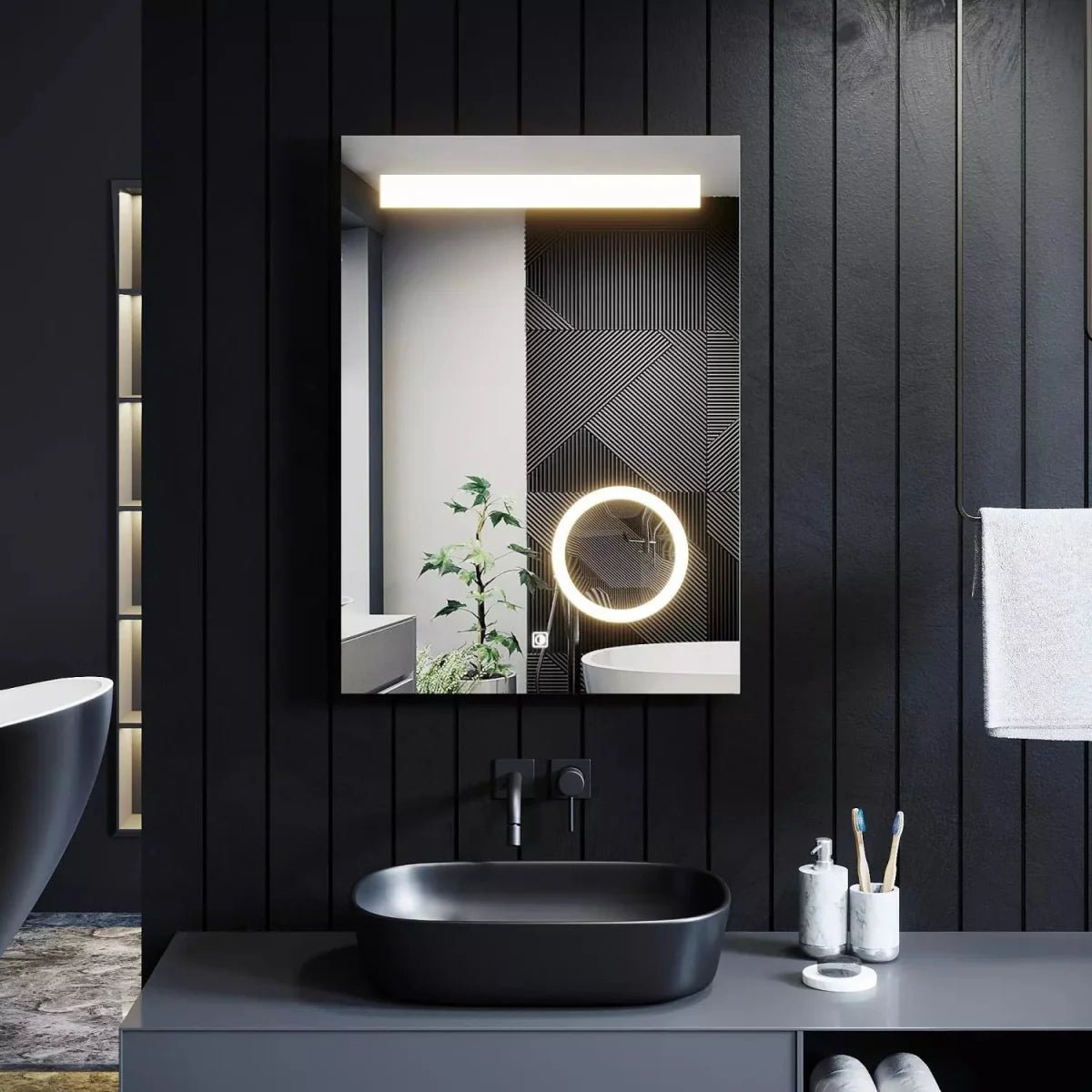 Rectangular Bathroom LED Mirrors - TILES Paradise