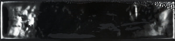 Marena Black Gloss Ceramic 75x300mm Metro Wall Tile