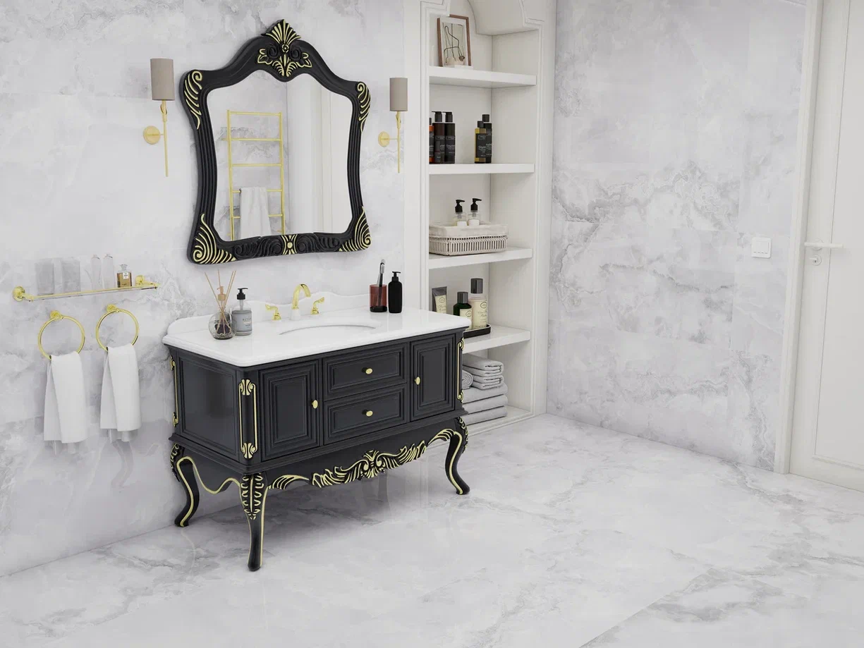 Onyx Oasis Grey 60x120cm Polished Porcelain Wall & Floor Tile