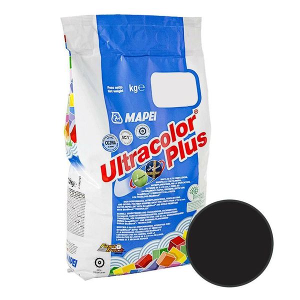 Mapei Ultracolor Plus 120 Black Tile Grout 5kg