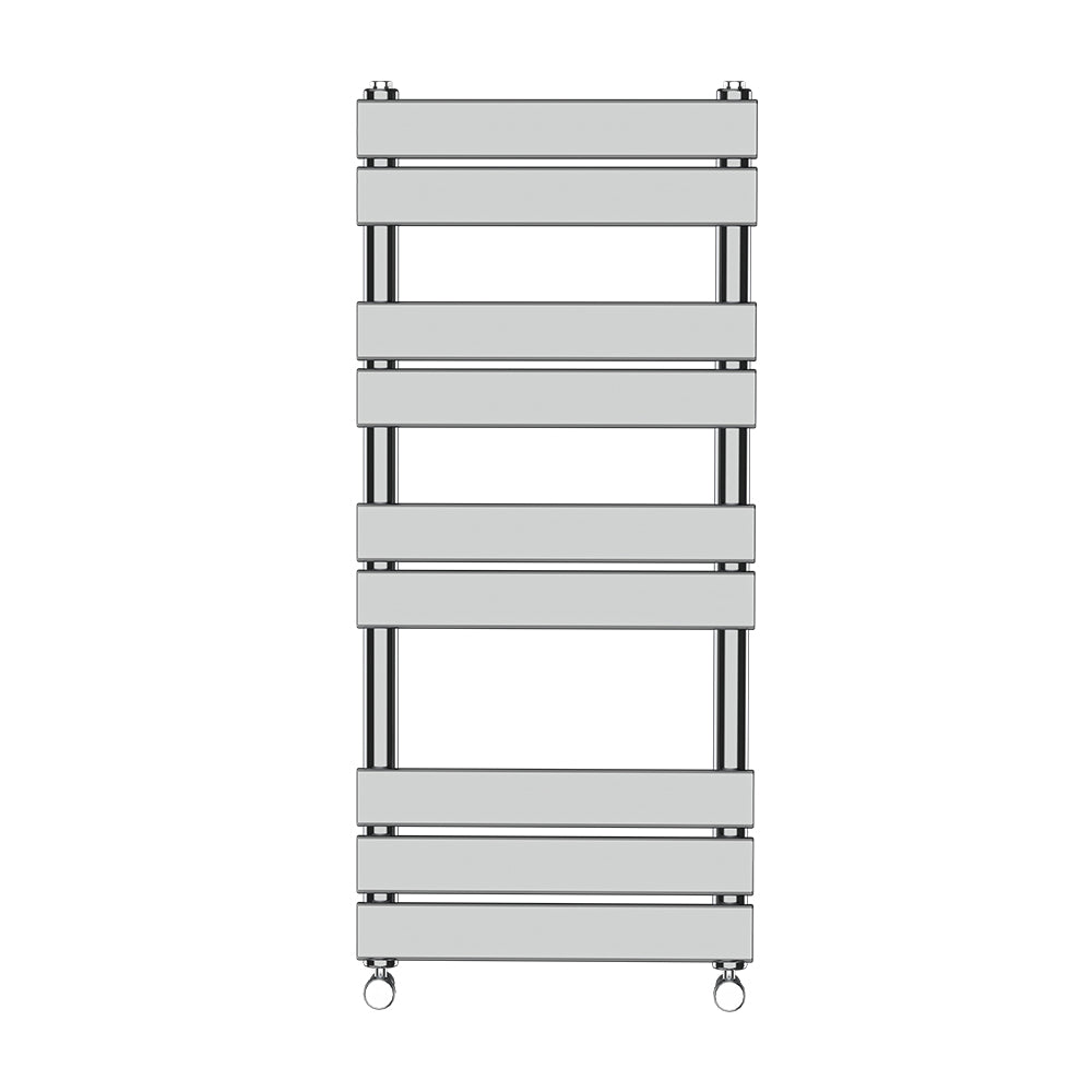Valeno 1000x600mm Chrome Heated Towel Rail – Flat Panel, Vertical Mount, Polished Finish