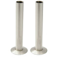 15mm Radiator Pipe Sleeves & Rosettes (Pair) – Brushed Nickel