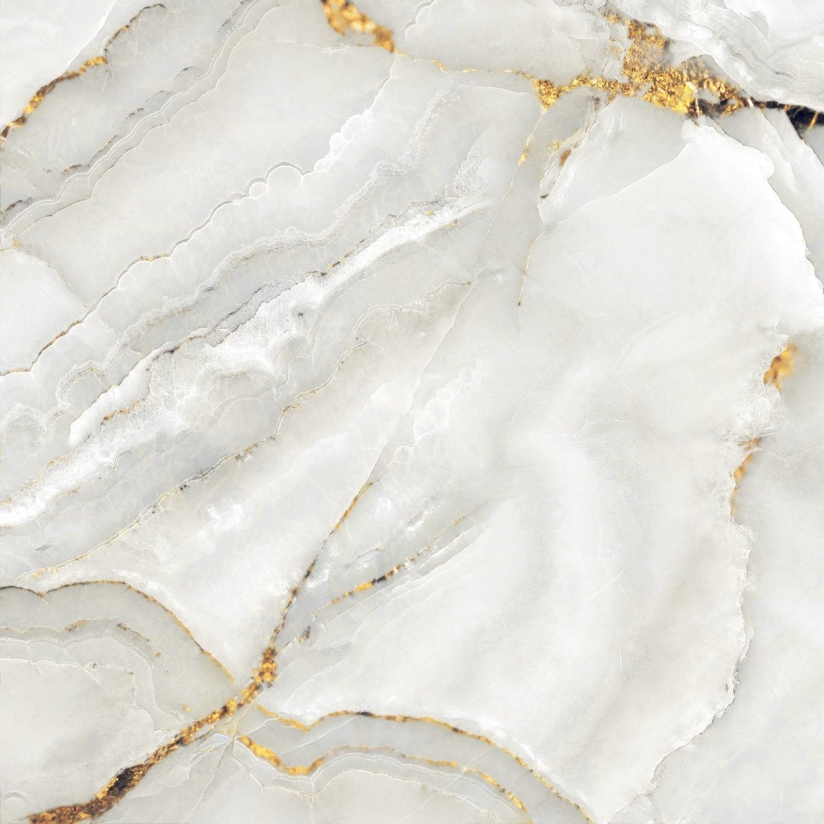 60 sqm pallet Deal Aurora Onyx Gold Glossy Porcelain Tiles 60x60cm Wall & Floor Tile - TILES Paradise