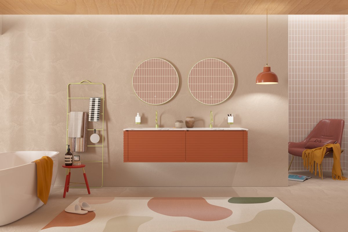 600mm Round Brushed Gold Illuminated Dimmable LED Bathroom Mirror – Front - Lit, Tri - Light & Anti - Fog | Lumora - TILES Paradise