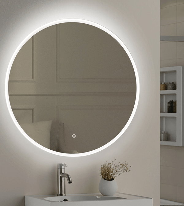 600mm Round Illuminated Dimmable LED Bathroom Mirror – Edge-Lit, Tri-Light & Anti-Fog | Lumora