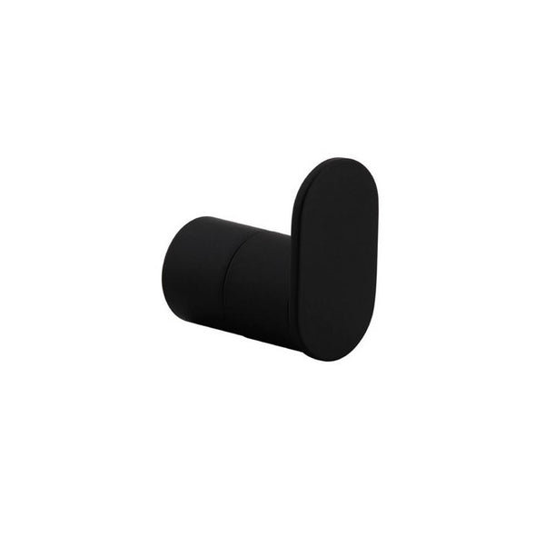 Oriana matt black round robe hook