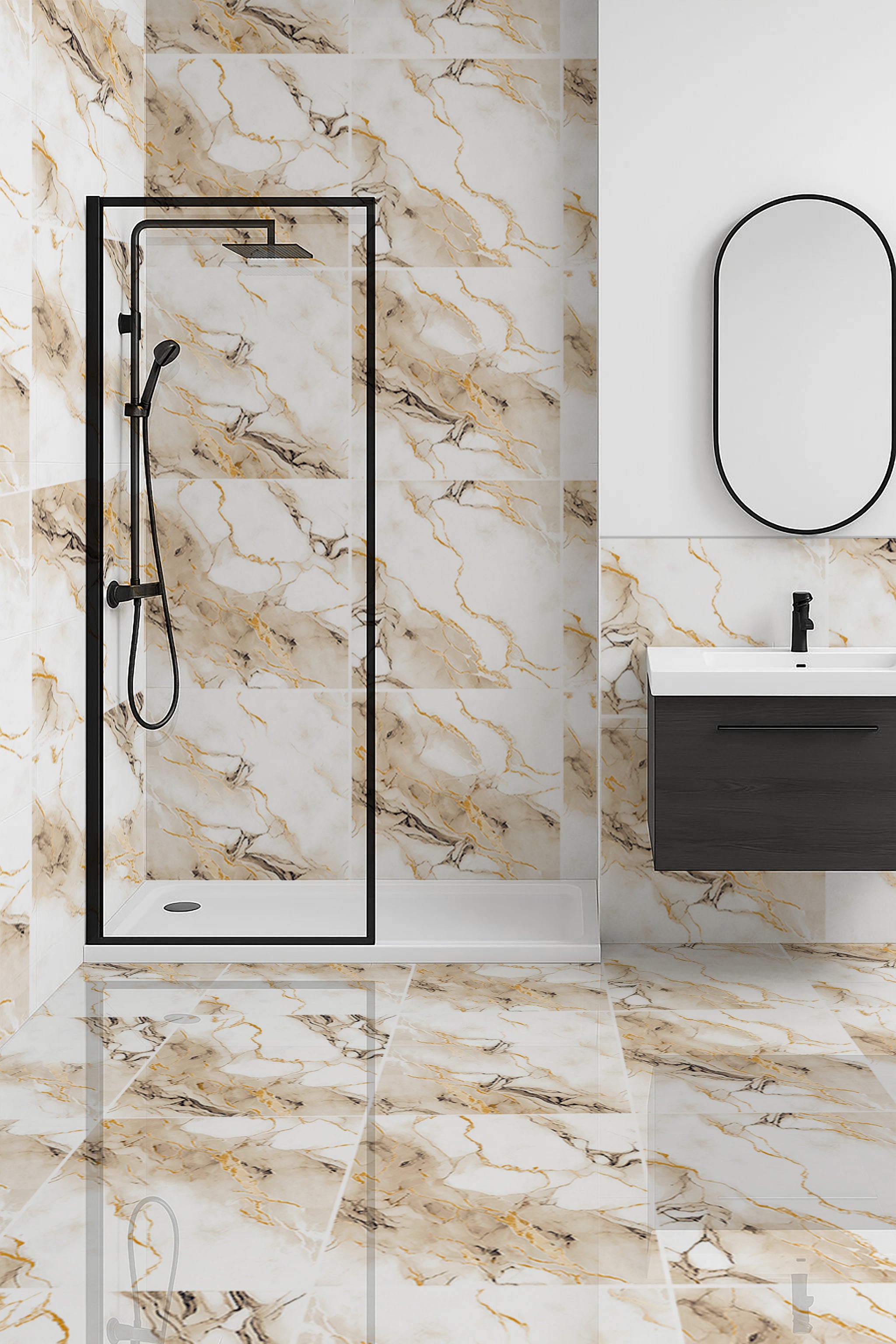 Afyon Gold Polished Porcelain Tile