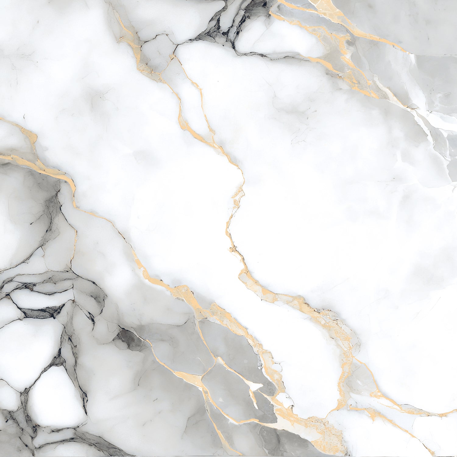 Marble texture tile with grey & gold accents