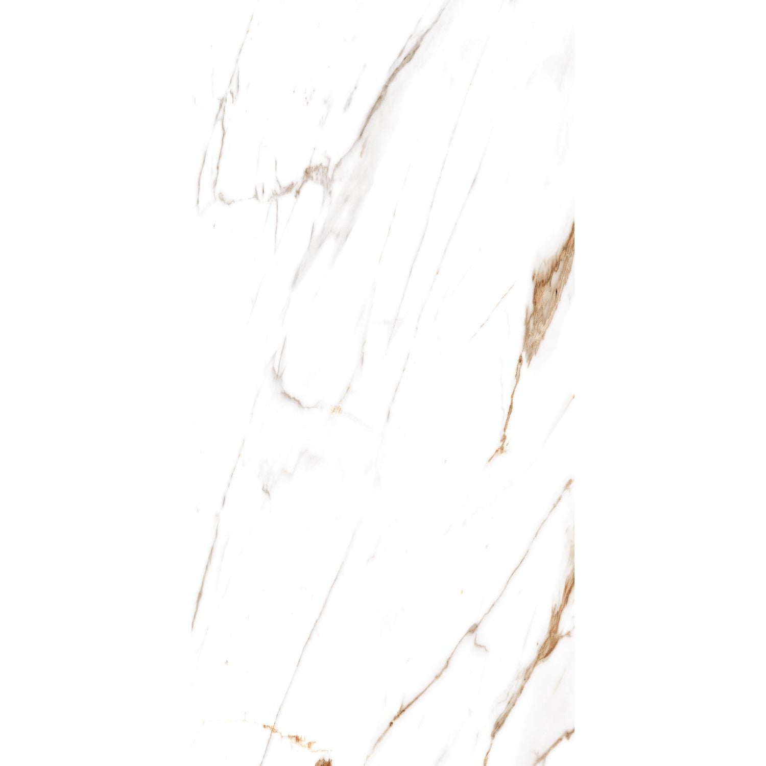 Pallet Deal: (15 sq.m) - Calcatta Brown & White Gloss Porcelain 60x120cm Tiles for Kitchen & Bathroom