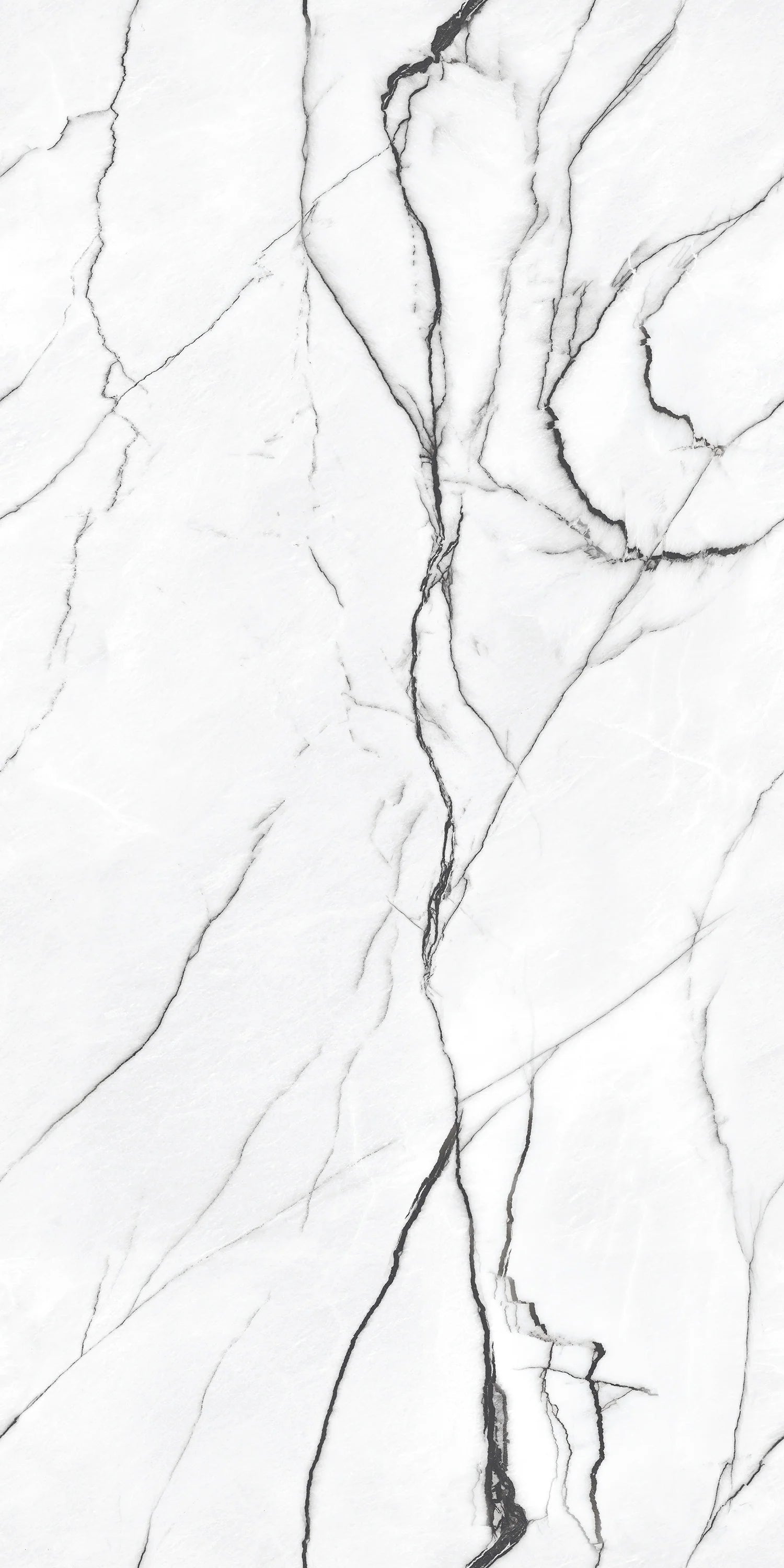 Silk White Marble Effect Polished Porcelain 60cm x 120cm Wall & Floor Tile
