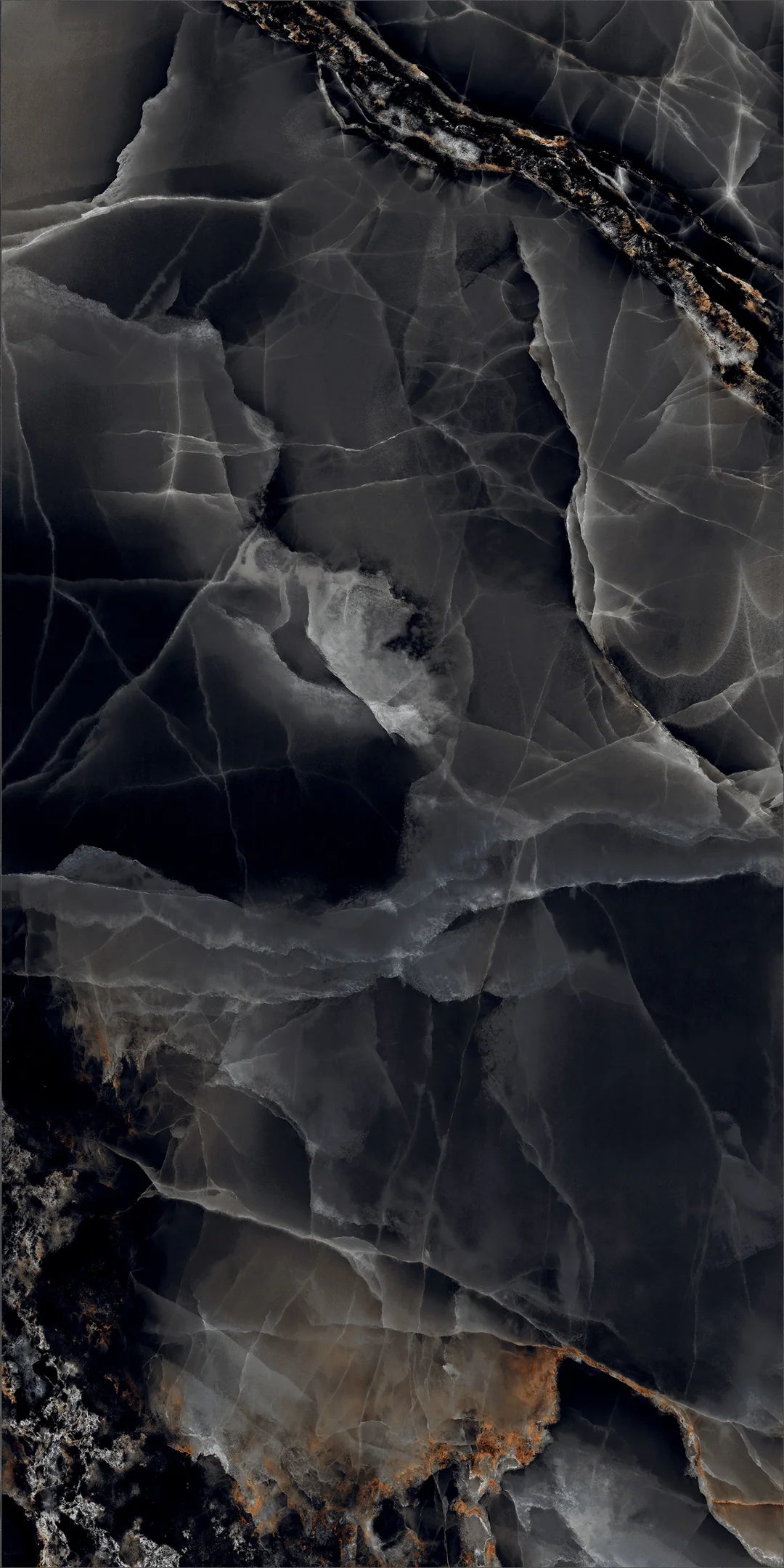 Jewel Onyx Black Polished Porcelain 60x120cm Wall and Floor Tile