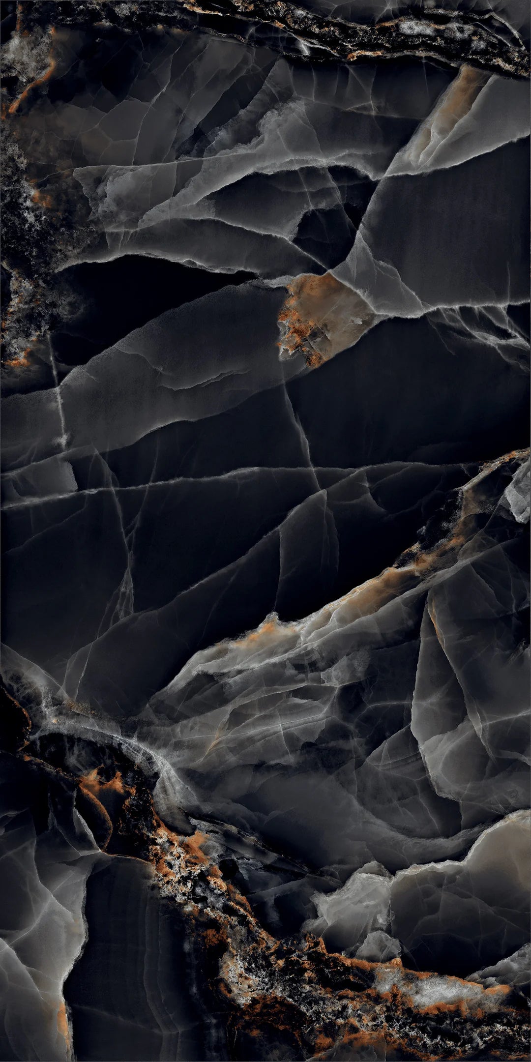 Jewel Onyx Black Polished Porcelain 60x120cm Wall and Floor Tile
