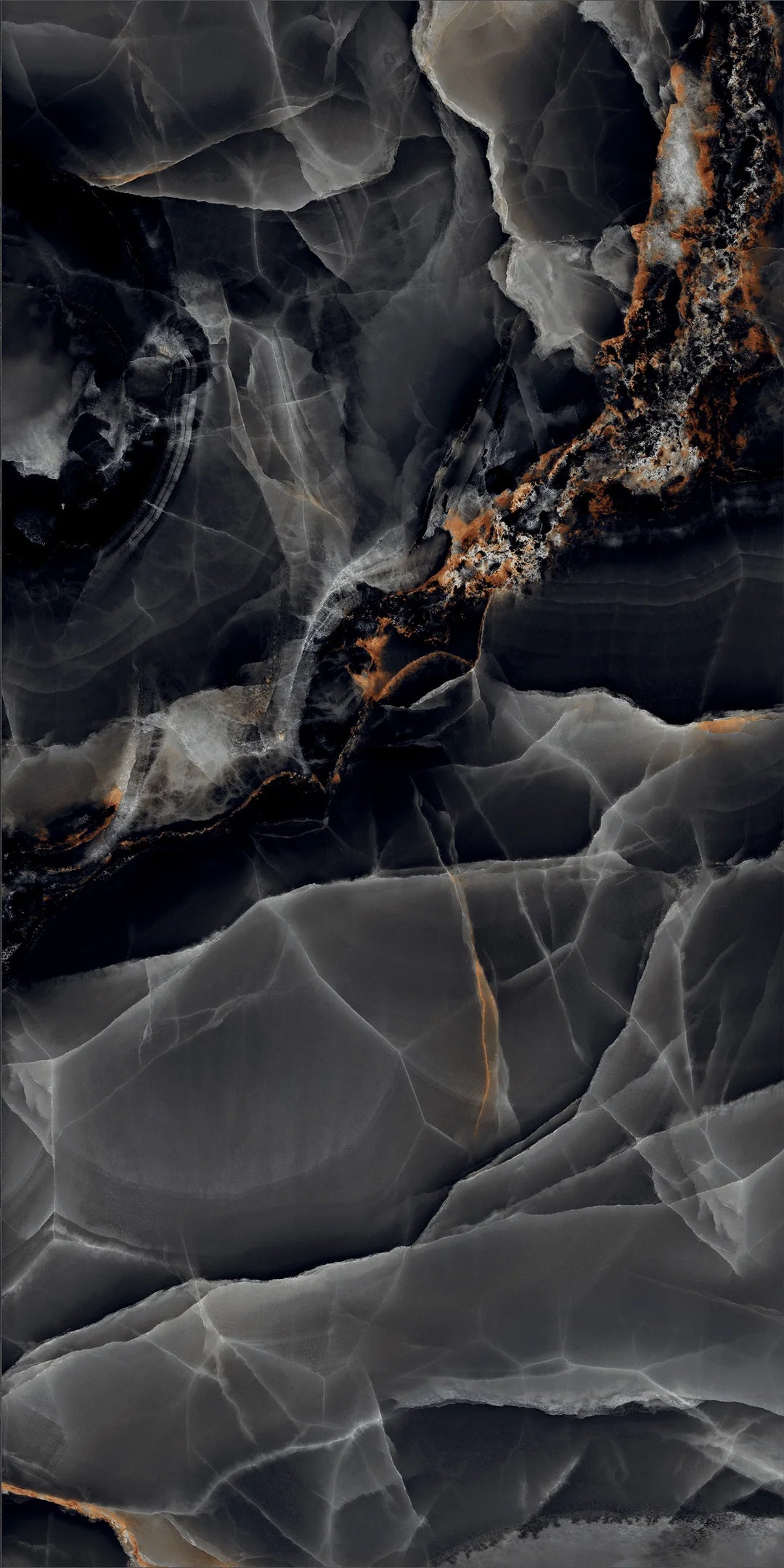 Jewel Onyx Black Polished Porcelain 60x120cm Wall and Floor Tile