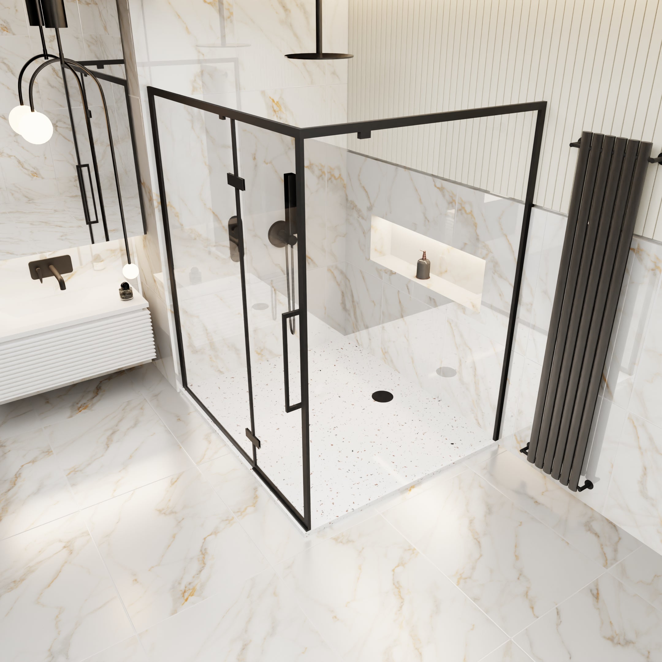 Cresola Gold Marble Effect Matt Porcelain 60x120cm Wall and Floor Tile
