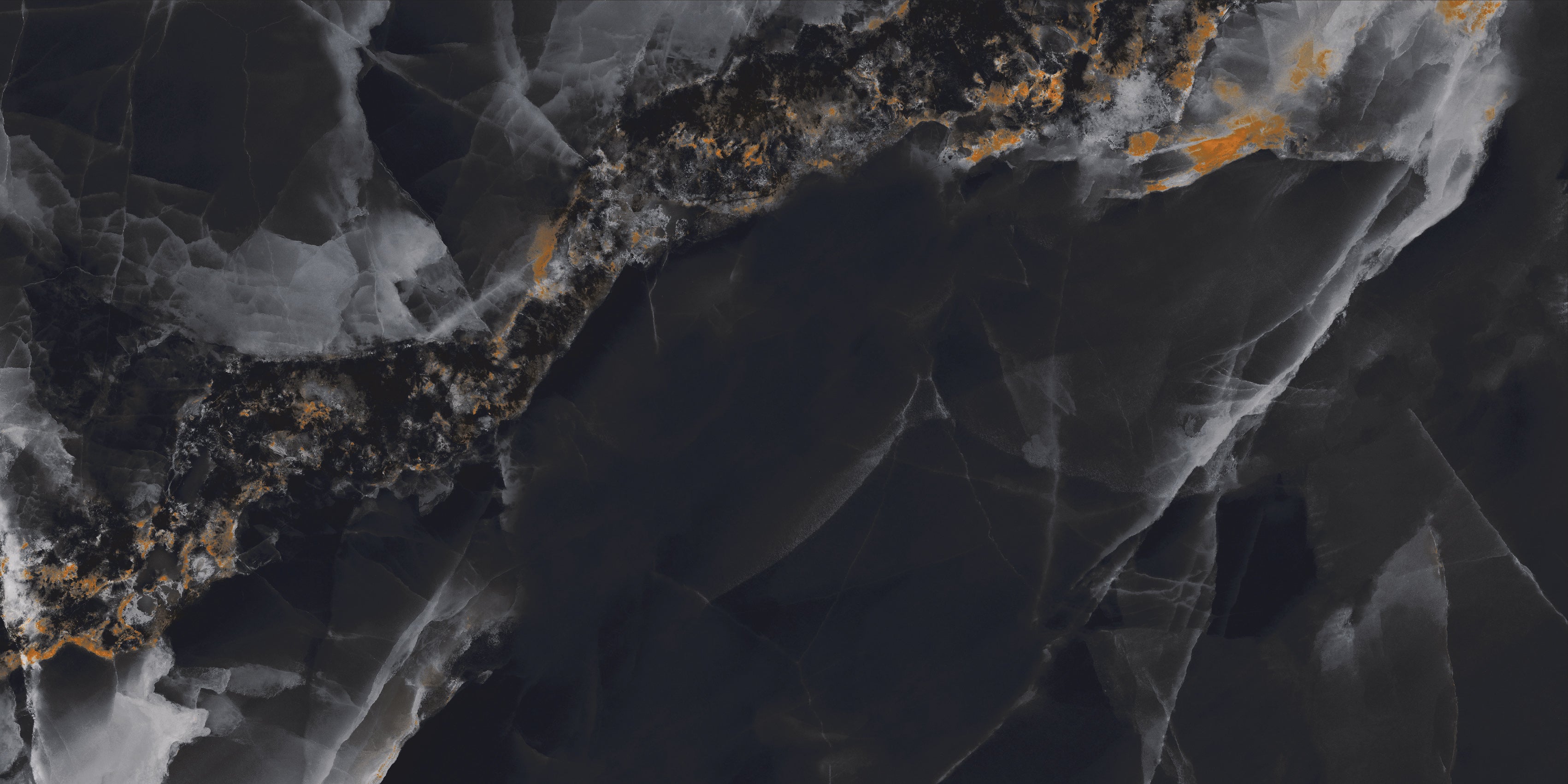 Nebula Black Onyx Polished Porcelain 60x120cm Wall & Floor Tile