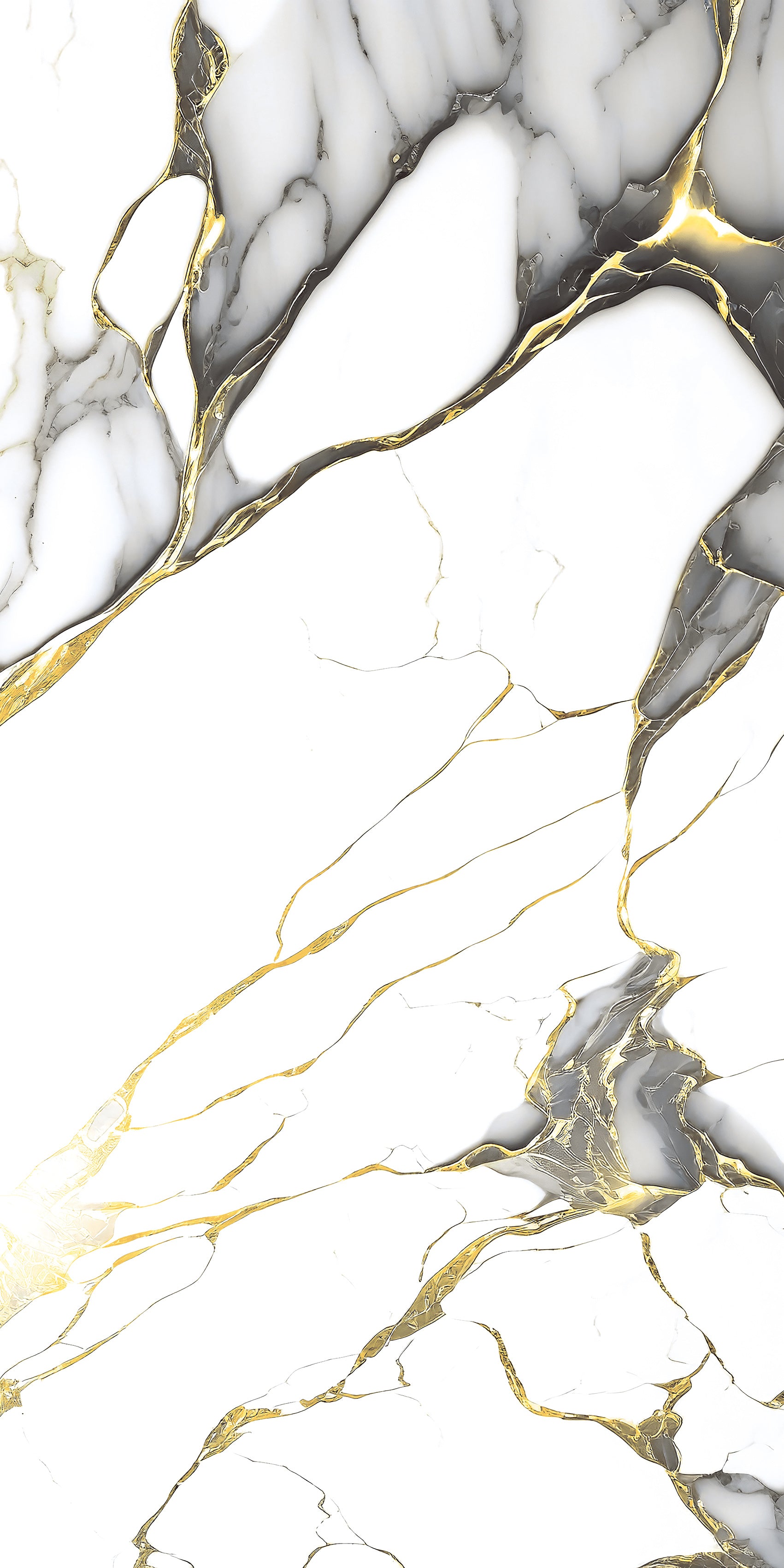 Magnum Gold Marble Effect Polished Porcelain 60x120cm Wall and Floor Tile