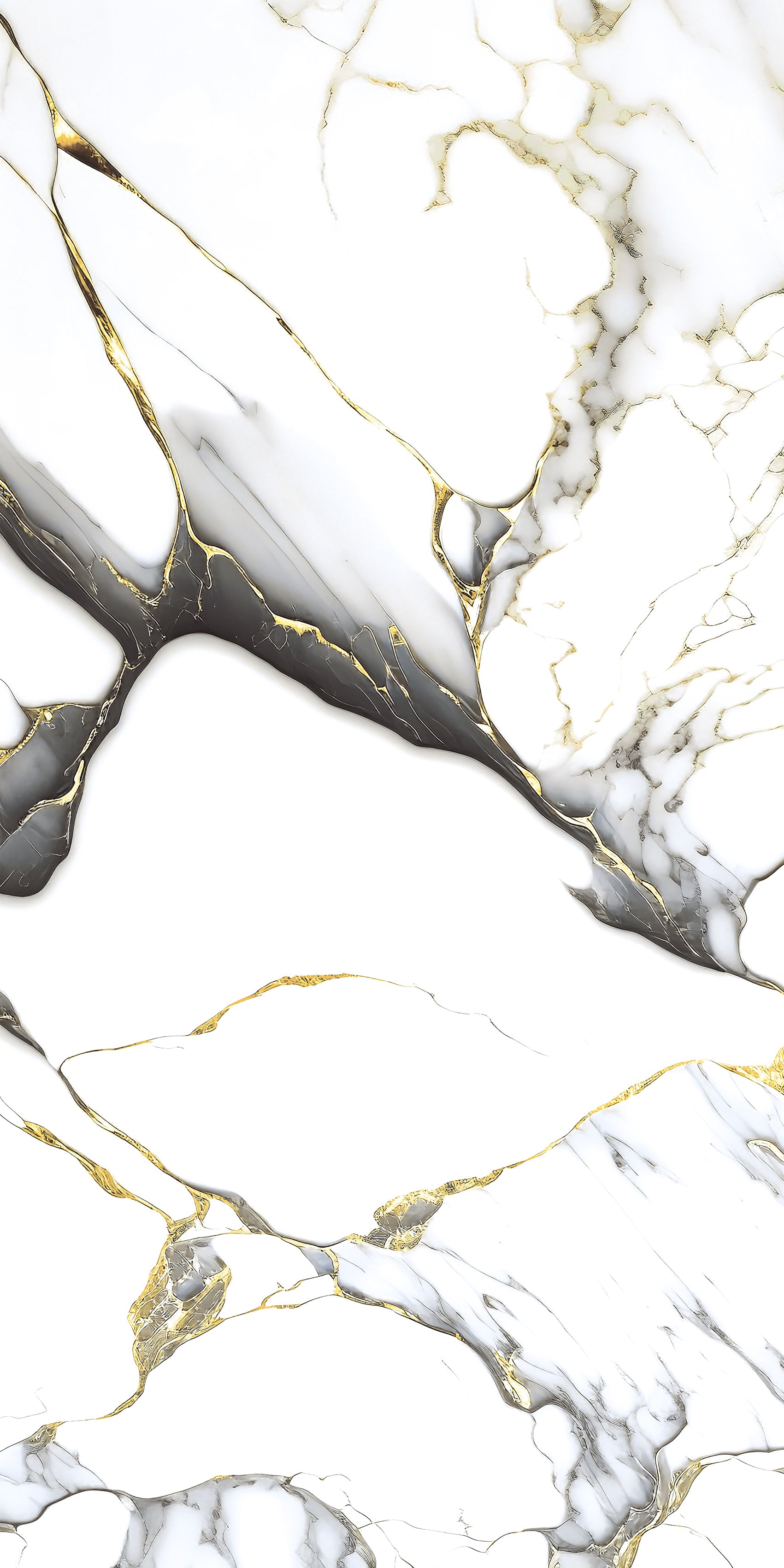 Magnum Gold Marble Effect Polished Porcelain 60x120cm Wall and Floor Tile