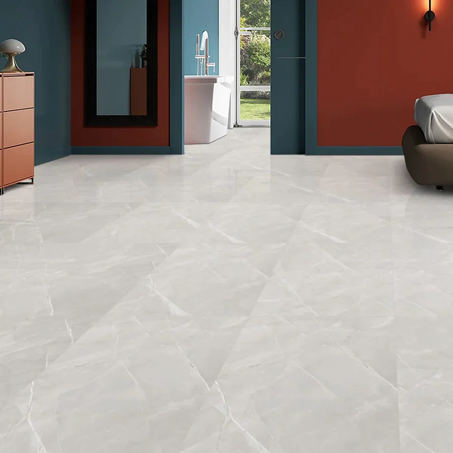 Job Lot Deal: 35 Tiles (25 sq.m) Scenic Dove Gloss Porcelain 60x120cm for Kitchen & Bathroom Tiles