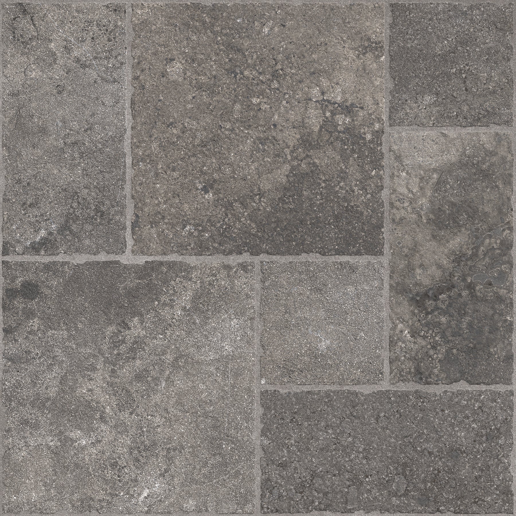 Portland Black Flagstone Effect Matt Full Body Porcelain Wall Floor Tile 60x60cm Tiles Paradise UK