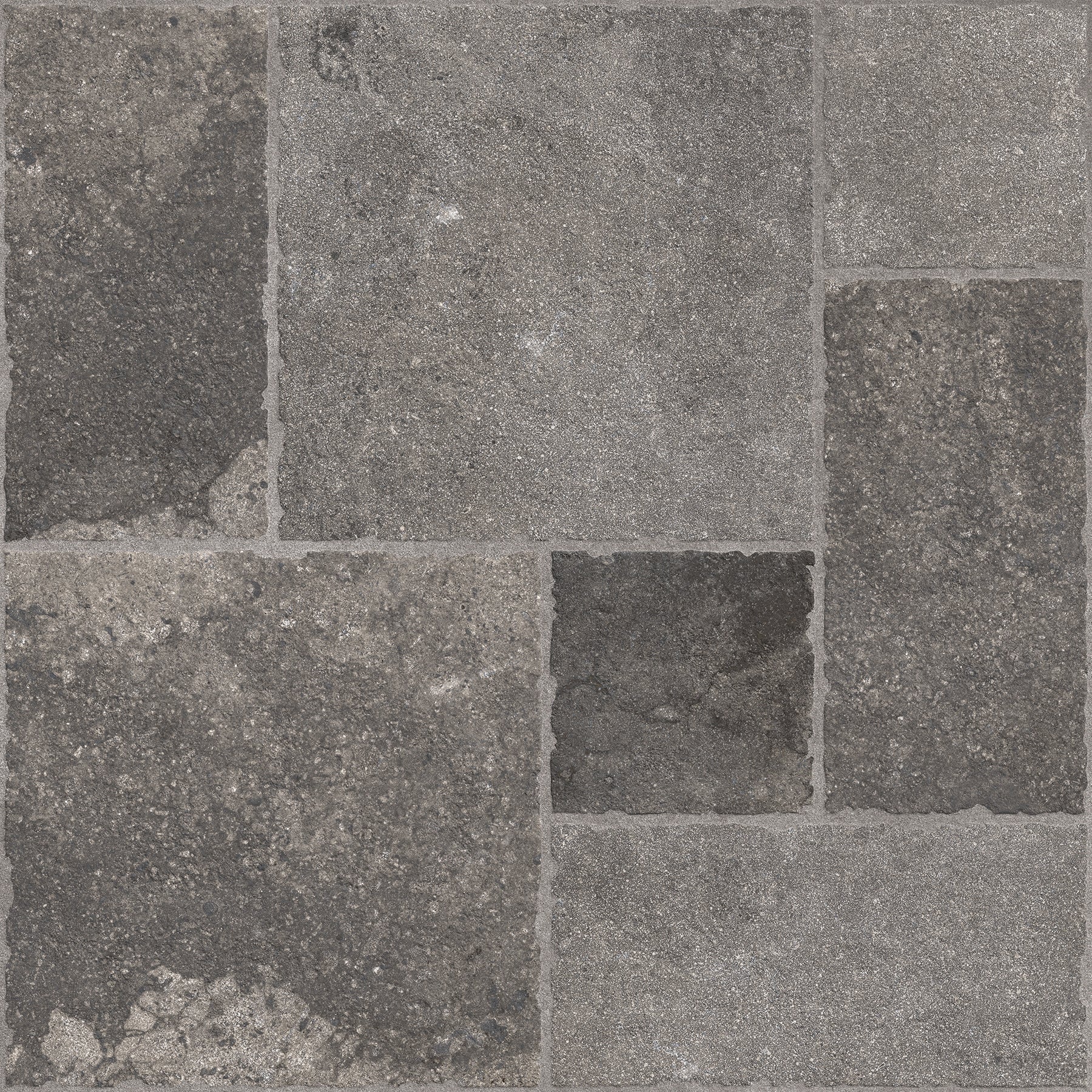 Portland Black Flagstone Effect Matt Full Body Porcelain Wall Floor Tile 60x60cm Tiles Paradise UK