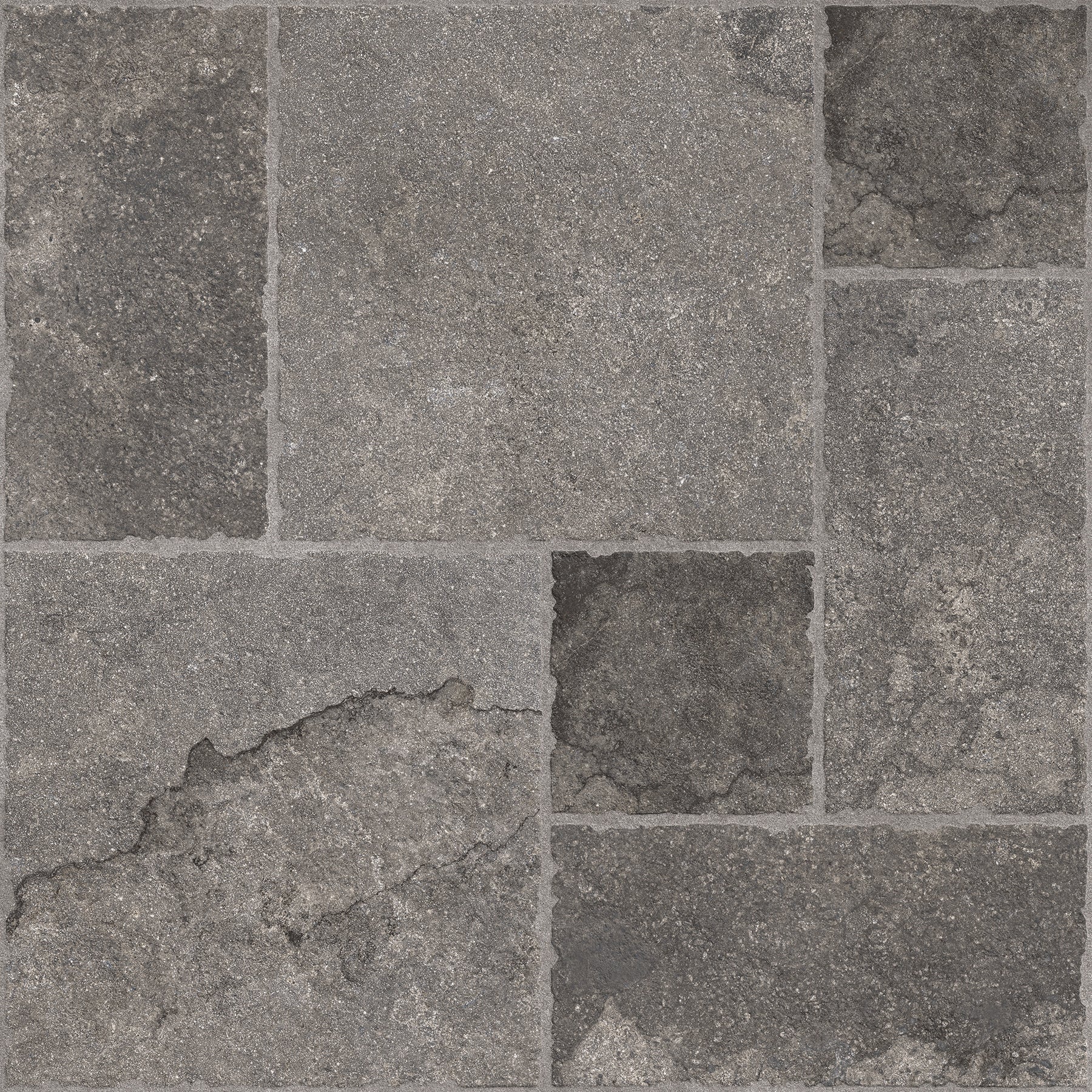 Portland Black Flagstone Porcelain Tile Hallway Bathroom Kitchen Floor UK