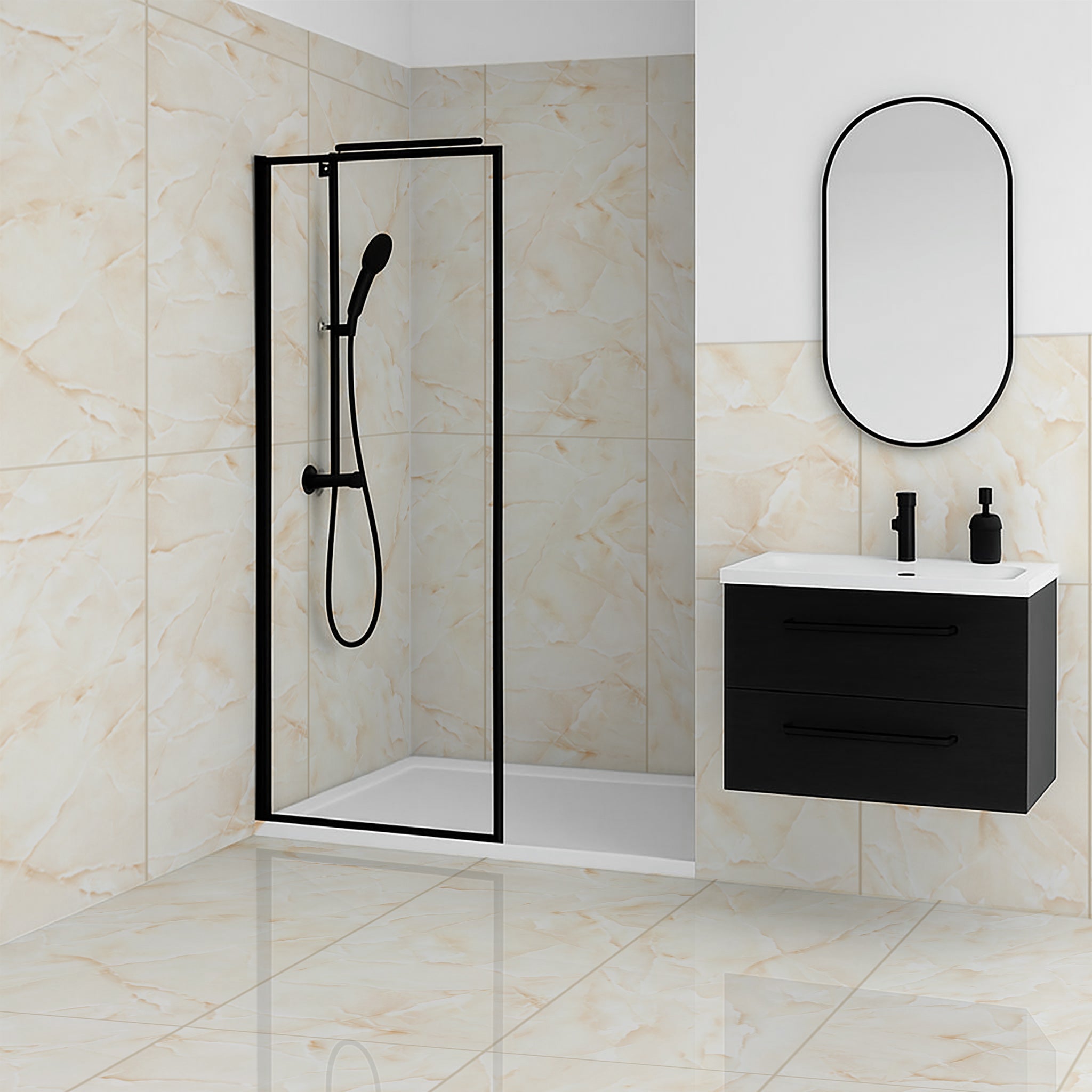 Rapido Onyx Creama Polished Porcelain 60x120cm Wall & Floor Tile