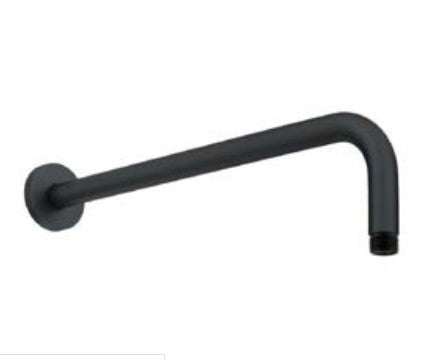 Oriana matt black round wall mounted shower arm