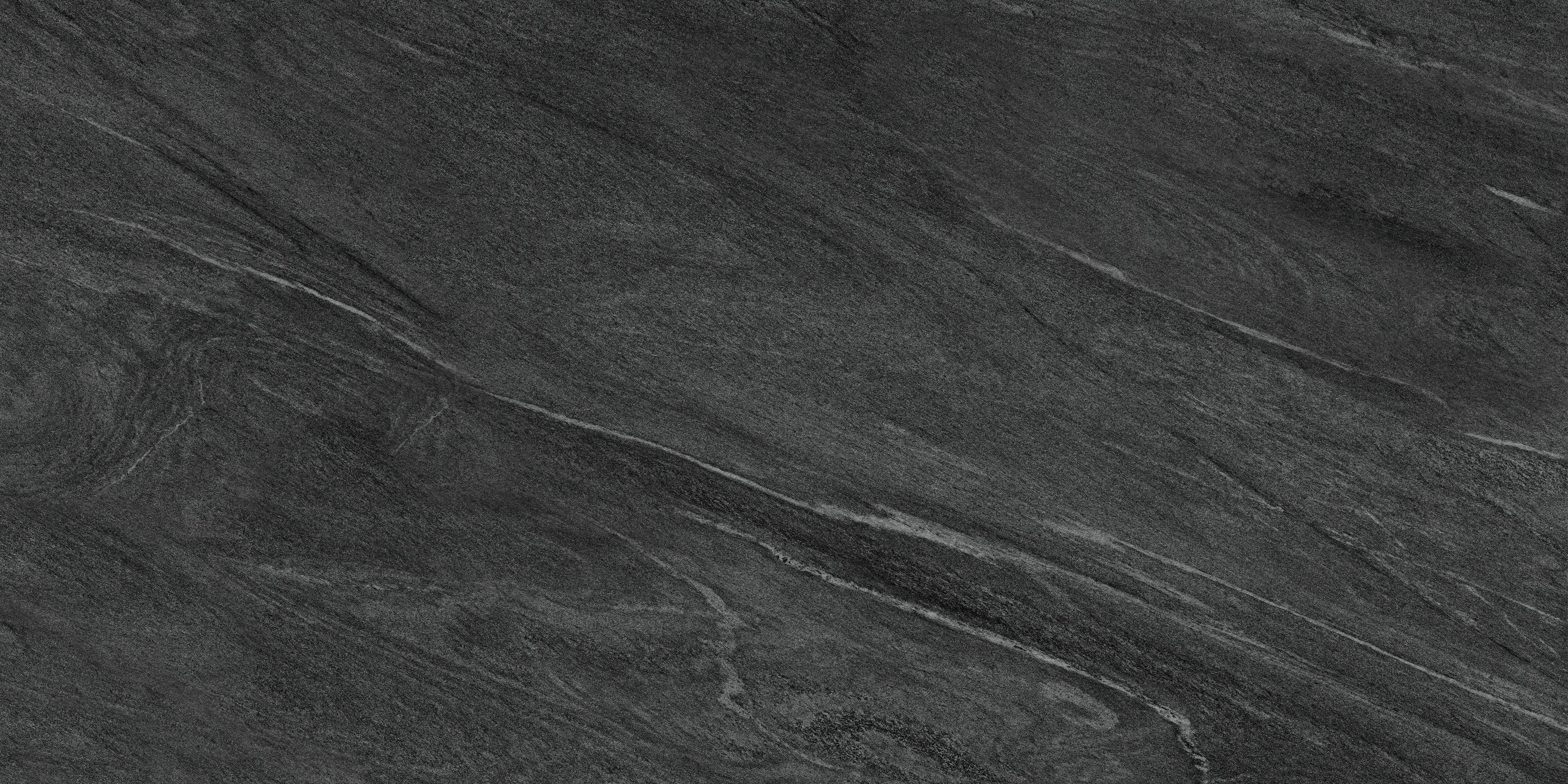 Strata Black Stone Effect Matt Full Body Porcelain Wall Floor Tile 60x120cm Tiles Paradise UK